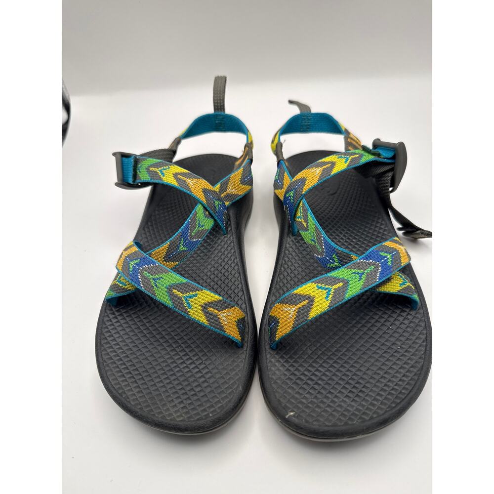 Chaco z/1 series sandals single strap design multicolor zigzag pattern Size 6